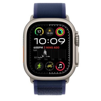 Apple Watch Ultra 2 GPS + Cellular 49mm Natural Titanium Case with Blue Trail Loop - S/M