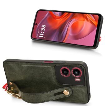 Obal Leather TPU/TPC Motorola Moto G05/E15 zelený