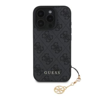 Obal Guess 4G Charm Apple iPhone 16 Pro Max GUHCP16XGF4GCK Tone on Tone Grey
