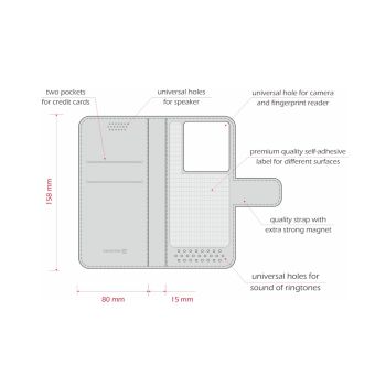 Univerzálny obal SWISSTEN Libro Uni II XL čierny (158x80mm)