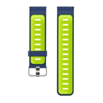 Remienok na hodinky Beline 22 mm, dvojfarebný silikónový, modro-zelený