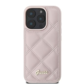 Obal Guess PU Leather Quilted Apple iPhone 16 Pro GUHCP16LPSQSQSP Pink