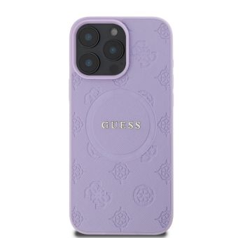 Obal Guess Saffiano Peony Stamp MagSafe Apple iPhone 16 Pro GUHMP16LPSAPSMEU Purple