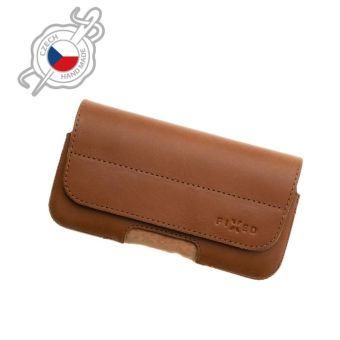 Obal FIXED Posh Koža 5XL - 147.0x83.0x9.7 mm - hnedý