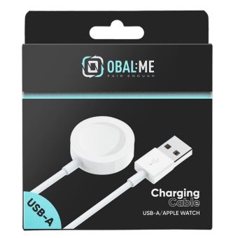 OBAL:ME nabíjací kábel pre Apple Watch USB-A biely