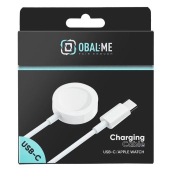 OBAL:ME nabíjací kábel pre Apple Watch USB-C biely