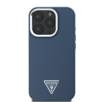 Guess PU Grained Triangle Logo Apple iPhone 16 Pro Max GUHMP16XPGTSPSB Blue