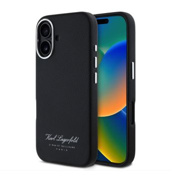 Obal Karl Lagerfeld Grained PU Hotel RSG Apple iPhone 16 KLHCP16SPGWCMKHK Black