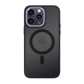 Obal Tel Protect Mag Carbon Apple iPhone 14 čierno-fialový