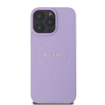 Obal Guess PU Grained Classic Logo MagSafe Apple iPhone 16 Pro Max GUHMP16XPGHSMMU Purple
