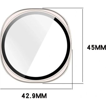 Ochranné puzdro/sklo Bizon Case PlusGlass Watch Samsung Galaxy Watch 8 40mm sivé