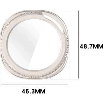 Ochranné puzdro/sklo Bizon Case PlusGlass Watch Samsung Galaxy Watch 8 Classic 46mm sivé