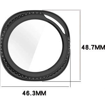 Ochranné puzdro/sklo Bizon Case+Glass Samsung Galaxy Watch 8 Classic 46mm čierne