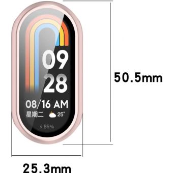 Ochranné puzdro/sklo Bizon Case+Glass Xiaomi Smart Band 10 ružové