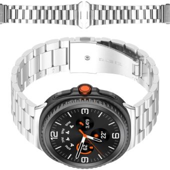 Remienok Bizon Strap Watch Aura Samsung Galaxy Watch 8 40mm/44mm/8 Classic 46mm strieborný