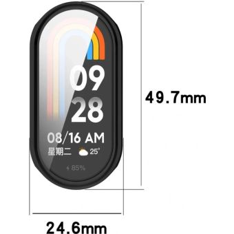 Ochranné puzdro/sklo Bizon Case Watch Felipe Xiaomi Smart Band 10 čierne