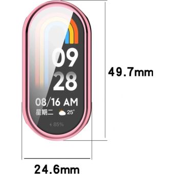 Ochranné puzdro/sklo Bizon Case Watch Felipe Xiaomi Smart Band 10 ružové