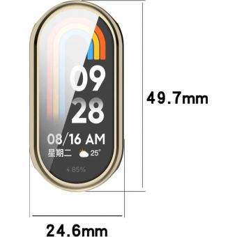 Ochranné puzdro/sklo Bizon Case Watch Felipe Xiaomi Smart Band 10 zlaté