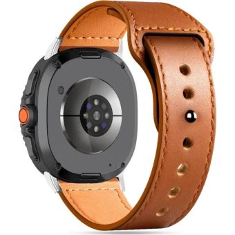 Remienok Tech-Protect Leatherfit Samsung Galaxy Watch 8/Classic 40/44/46mm hnedý