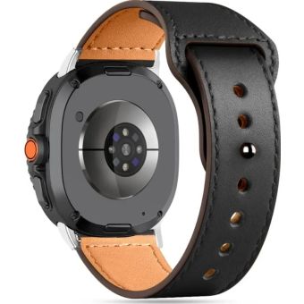 Remienok Tech-Protect Leatherfit Samsung Galaxy Watch 8/Classic 40/44/46mm čierny