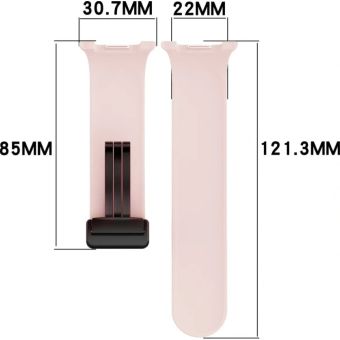 Remienok Bizon Strap Watch Silicone L Samsung Galaxy Watch 8 40mm/44mm/8 Classic 46mm ružový