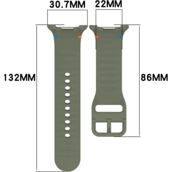 Remienok Bizon Strap Watch Silicone G Samsung Galaxy Watch 8 40mm/44mm/8 Classic 46mm tmavo zelený