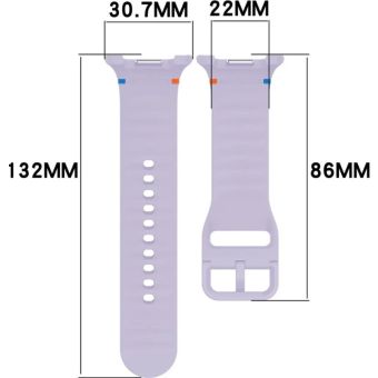 Remienok Bizon Strap Watch Silicone G Samsung Galaxy Watch 8 40mm/44mm/8 Classic 46mm svetlo fialový