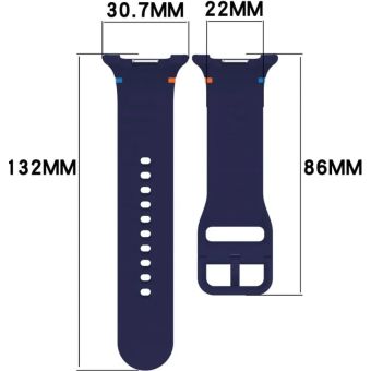 Remienok Bizon Strap Watch Silicone G Samsung Galaxy Watch 8 40mm/44mm/8 Classic 46mm tmavo modrý