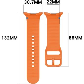 Remienok Bizon Strap Watch Silicone G Samsung Galaxy Watch 8 40mm/44mm/8 Classic 46mm oranžový