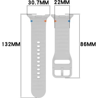 Remienok Bizon Strap Watch Silicone G Samsung Galaxy Watch 8 40mm/44mm/8 Classic 46mm svetlo sivý