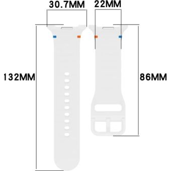 Remienok Bizon Strap Watch Silicone G Samsung Galaxy Watch 8 40mm/44mm/8 Classic 46mm biely