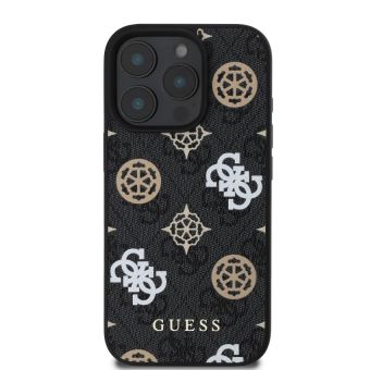 Guess PU 4G Peony MagSafe Apple iPhone 16 Pro Max  GUHMP16XP4PWPK Black