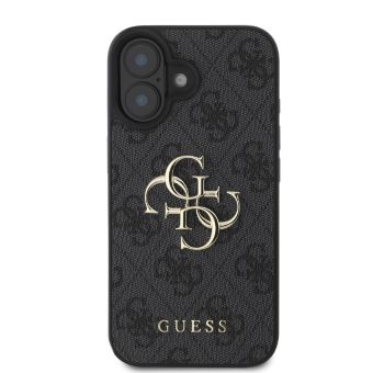 Obal Guess PU 4G Metal Logo Apple iPhone 16 Plus GUHCP16M4GMGGR Grey