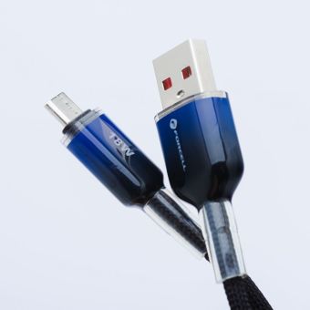 FORCELL F-ENERGY C351 Gradient, USB-A/MicroUSB, QC3.0 2,4A 18W, 1m, čierny