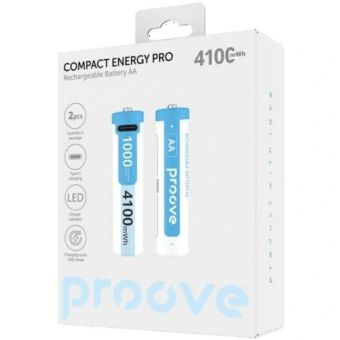 Batéria Proove AA 4100mWh USB-C nabíjateľná AA, 4100mAh (2ks)