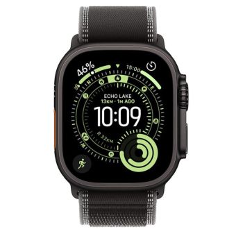 Apple Watch Ultra 3 GPS + Cellular 49mm Black Titanium Case with Black/Charcoal Trail Loop - M/L