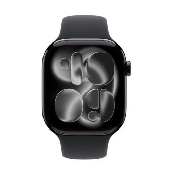 Apple Watch Series 11 GPS 42mm Jet Black Aluminium Case with Black Sport Band - S/M