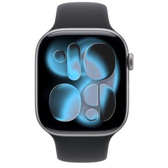 Apple Watch Series 11 GPS 46mm Space Grey Aluminium Case with Black Sport Band - S/M