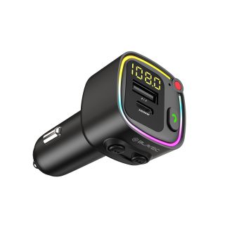 Blavec Flash TR-02 FM Transmitter MP3, Bluetooth, USB-A/USB-C PD 30W, čierny
