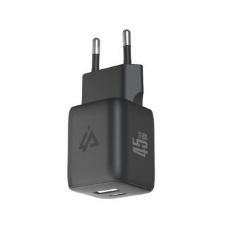 iPEAX GaN sieťová nabíjačka 45W, USB-C 45W + USB-A 18W, čierna