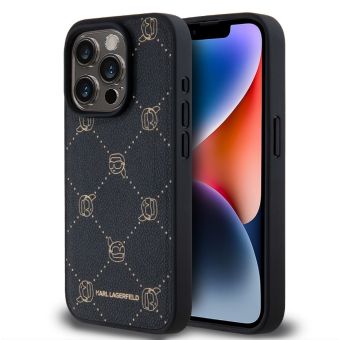 Obal Karl Lagerfeld PU Karl Heads Pattern Magsafe Apple iPhone 15 Pro Max KLHMP15XPGKHPHK Black