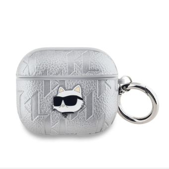 Obal Karl Lagerfeld PU Embossed Choupette Head Apple AirPods Pro 2 KLA3PGCHPS Silver