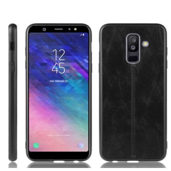 Obal PU TPU Samsung Galaxy A6 Plus čierny