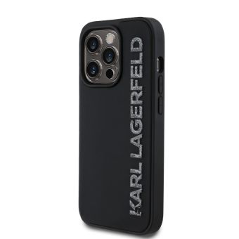 Obal Karl Lagerfeld 3D Rubber Glitter Logo Apple iPhone 13 Pro KLHCP13LRBKGVCK čierny