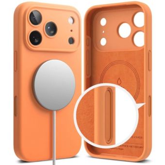 Obal Ringke Silicone Magnetic MagSafe Apple iPhone 17 Pro oranžový