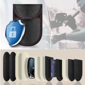 Tech-Protect KLR100 Pouch Keyless RFID, obal na blokovanie signálu(Faradayova klietka), čierno červený
