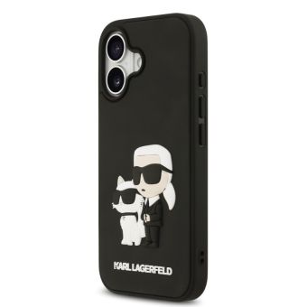 Obal Karl Lagerfeld 3D Rubber Karl and Choupette Apple iPhone 17 KLHCP17S3DRKCNK čierny