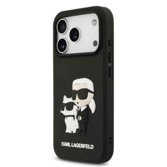 Obal Karl Lagerfeld 3D Rubber Karl and Choupette Apple iPhone 17 Pro Max KLHCP17X3DRKCNK čierny