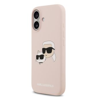 Obal Karl Lagerfeld Liquid Silicone Double Heads MagSafe Apple iPhone 17 KLHMP17SSKCHPPLP ružový
