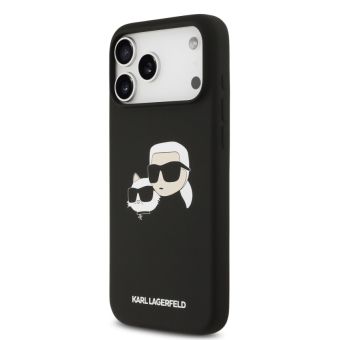 Obal Karl Lagerfeld Liquid Silicone Double Heads MagSafe Apple iPhone 17 Pro Max KLHMP17XSKCHPPLK čierny